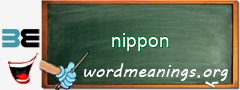 WordMeaning blackboard for nippon